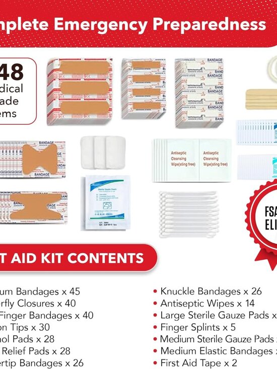 2-in-1 First Aid Kit for Car, Travel & Home, Businesses - Bonus Mini Kit for Med - Picture 2 of 9